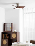 Designer Gold Frame Wood Ceiling Fan Light