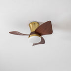 Designer Gold Frame Wood Ceiling Fan Light