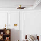 Designer Gold Frame Wood Ceiling Fan Light