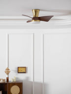 Designer Gold Frame Wood Ceiling Fan Light