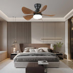 Arilia Modern Walnut Blade Flush Fan Light