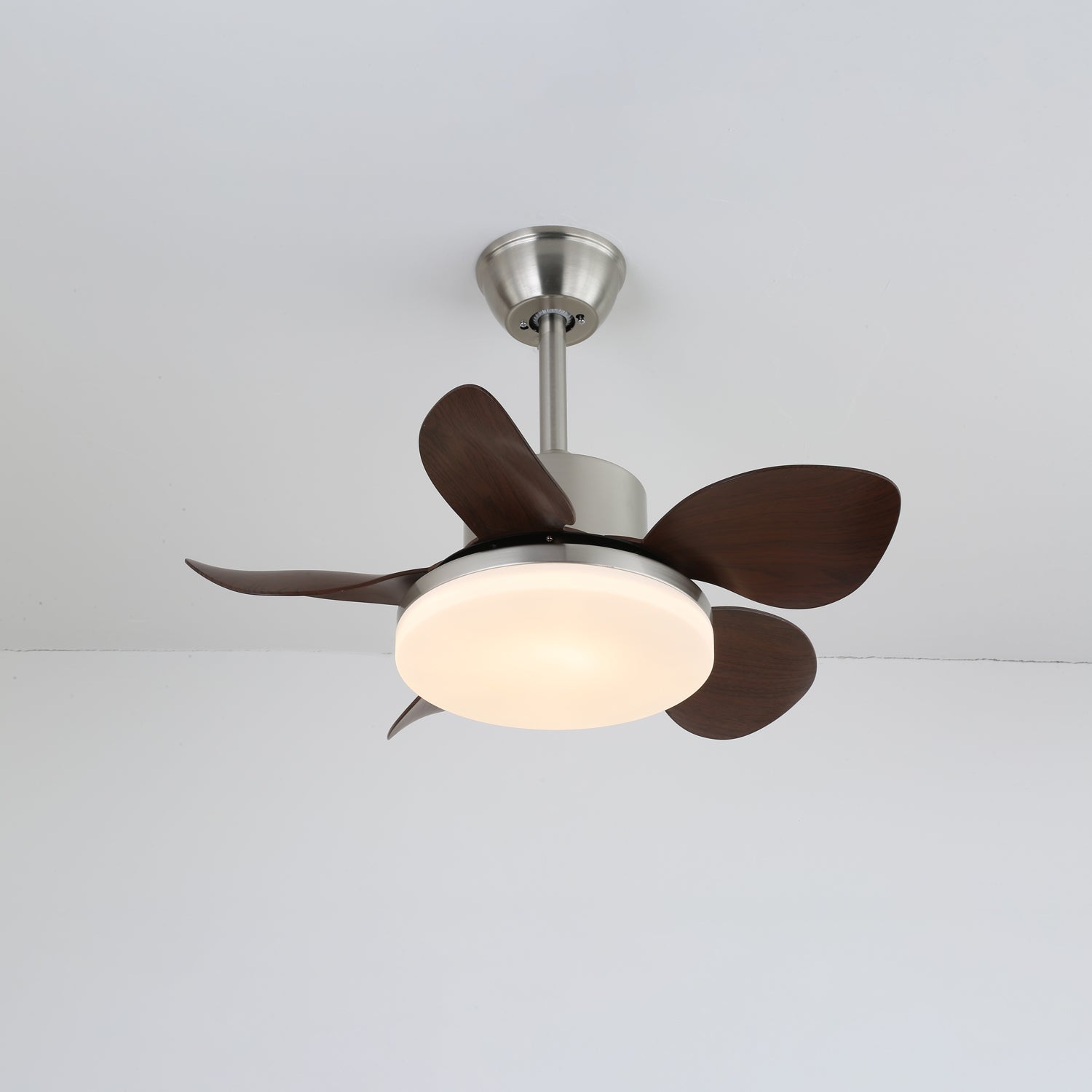 Terra Sculpted Walnut Blade Ceiling Fan Light