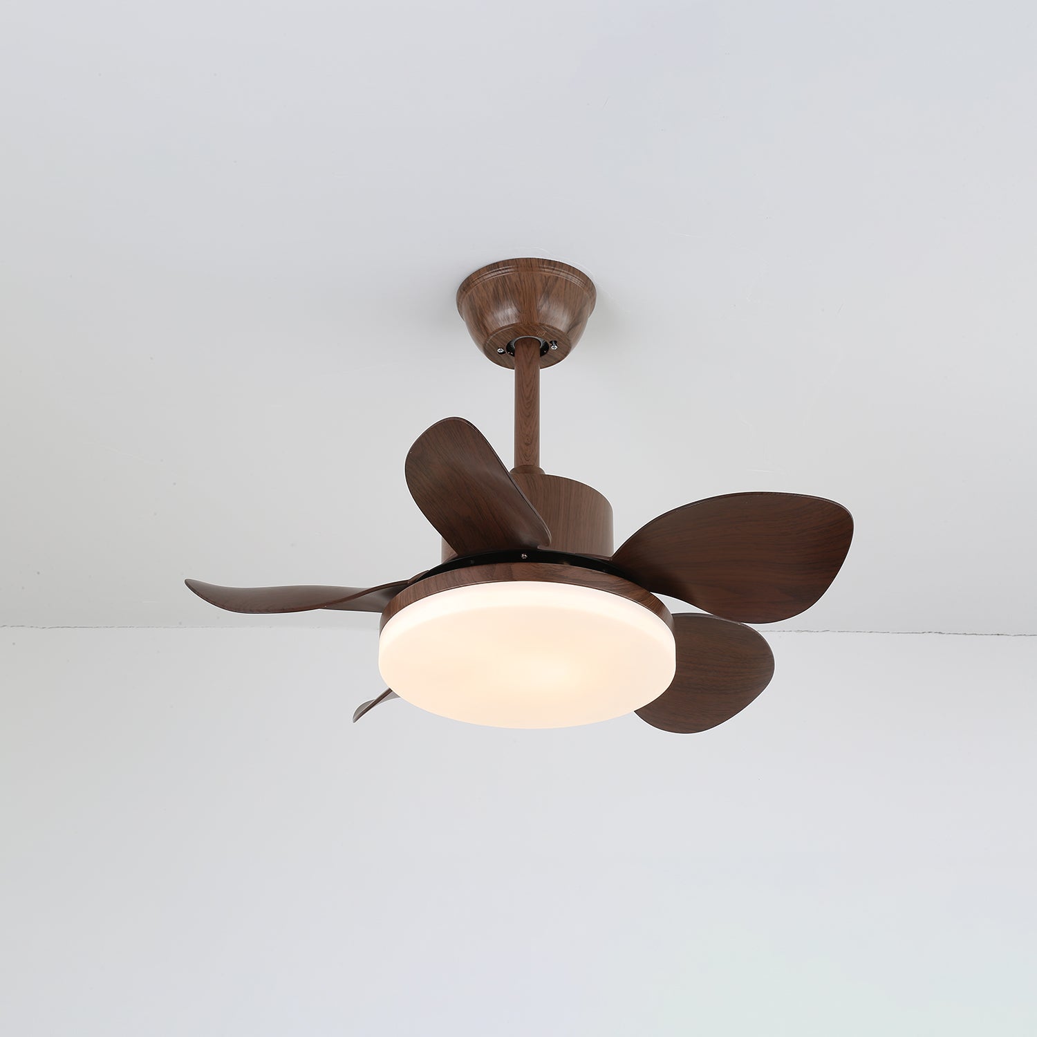 Terra Sculpted Walnut Blade Ceiling Fan Light