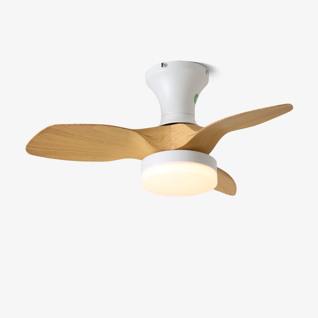 Brisa Sculpted Oak Blade Ceiling Fan Light