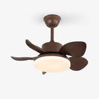 Terra Sculpted Walnut Blade Ceiling Fan Light
