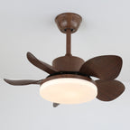 Terra Sculpted Walnut Blade Ceiling Fan Light