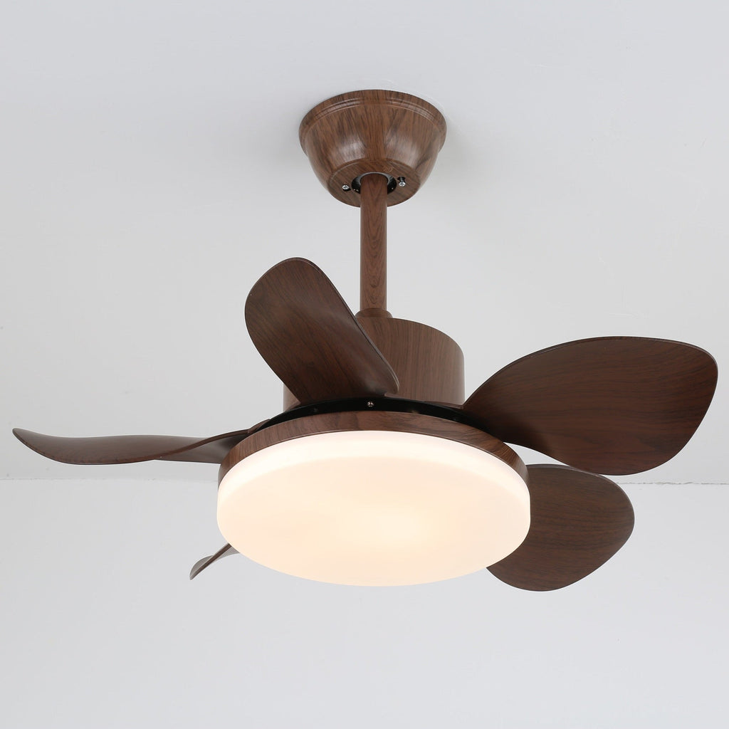 Terra Sculpted Walnut Blade Ceiling Fan Light
