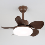 Terra Sculpted Walnut Blade Ceiling Fan Light