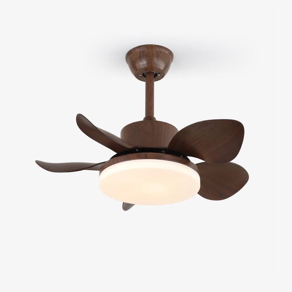Terra Sculpted Walnut Blade Ceiling Fan Light