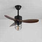 Caldor Rustic Luxe Cage Ceiling Fan Light