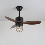 Caldor Rustic Luxe Cage Ceiling Fan Light