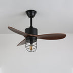 Caldor Rustic Luxe Cage Ceiling Fan Light