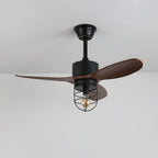 Caldor Rustic Luxe Cage Ceiling Fan Light
