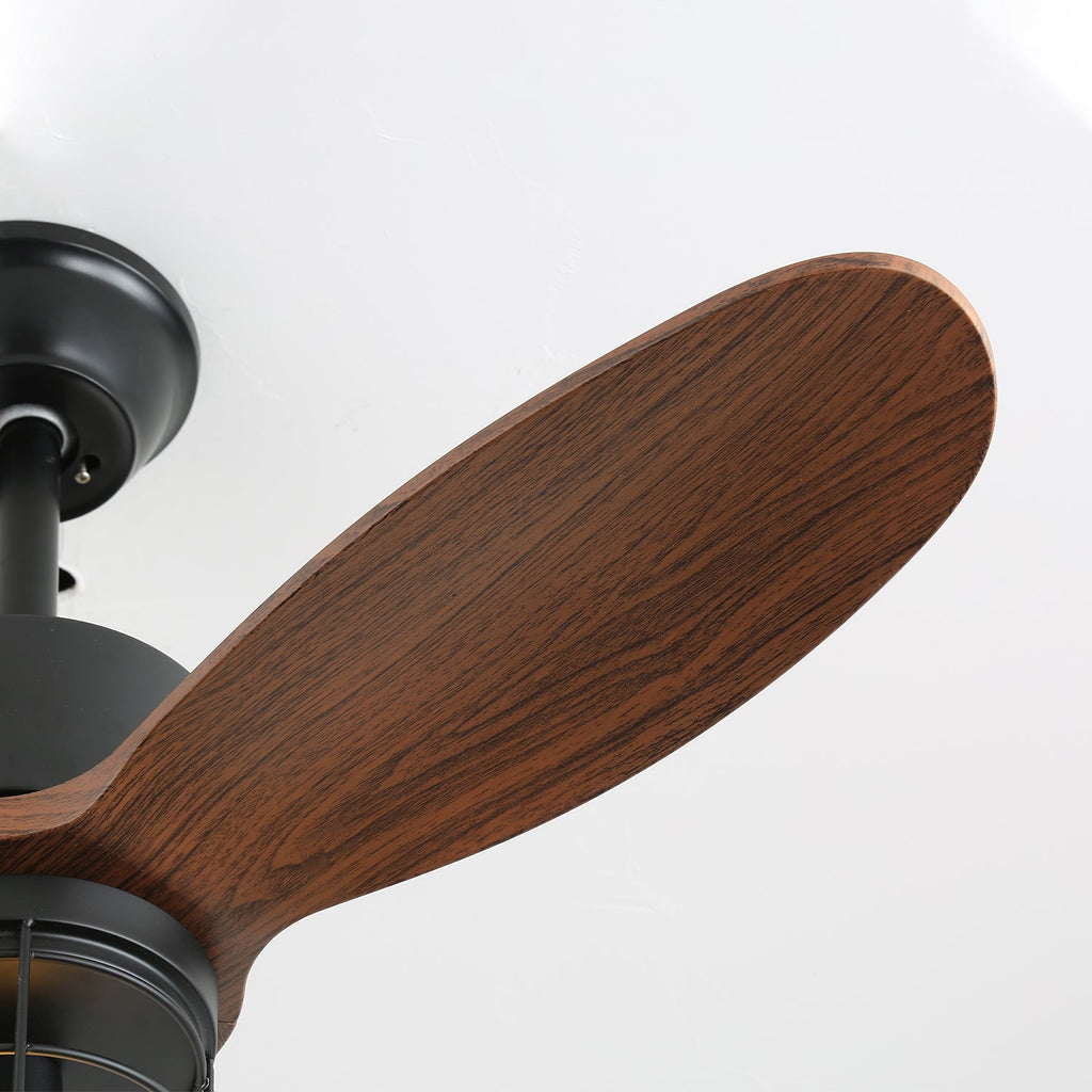 Caldor Rustic Luxe Cage Ceiling Fan Light