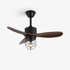 Caldor Rustic Luxe Cage Ceiling Fan Light