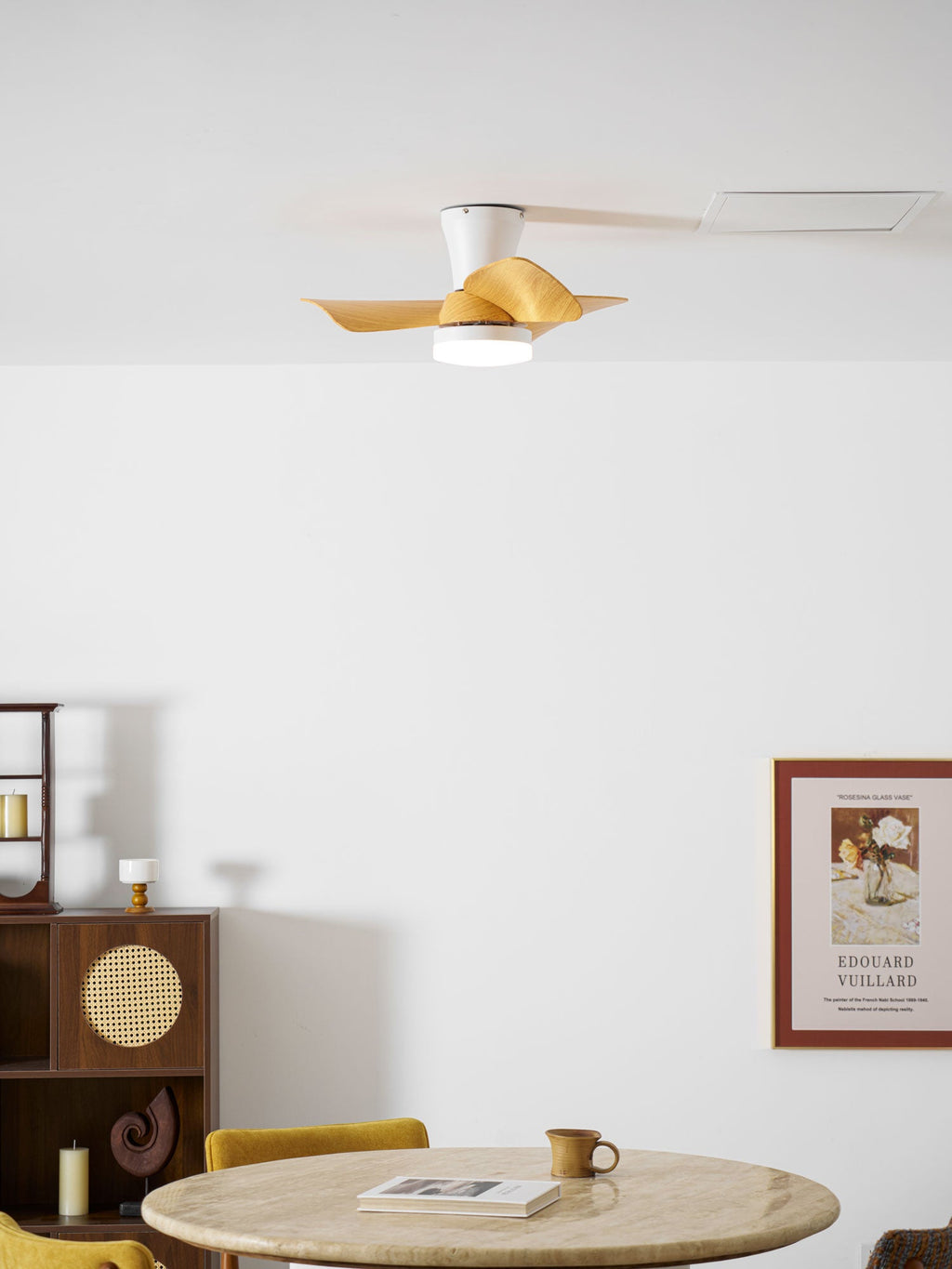 Calix Walnut Woodgrain Ceiling Fan Light