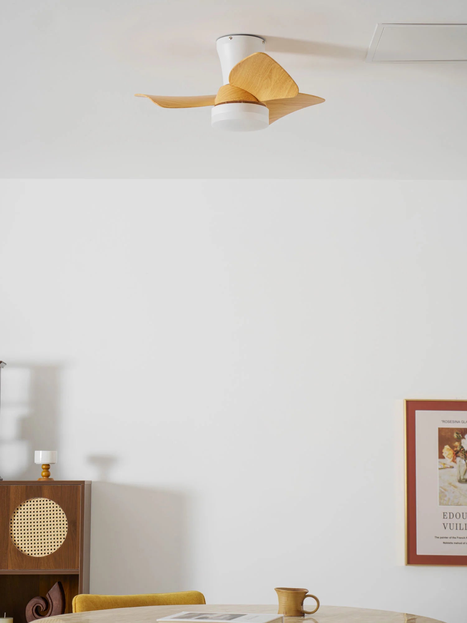 Calix Walnut Woodgrain Ceiling Fan Light