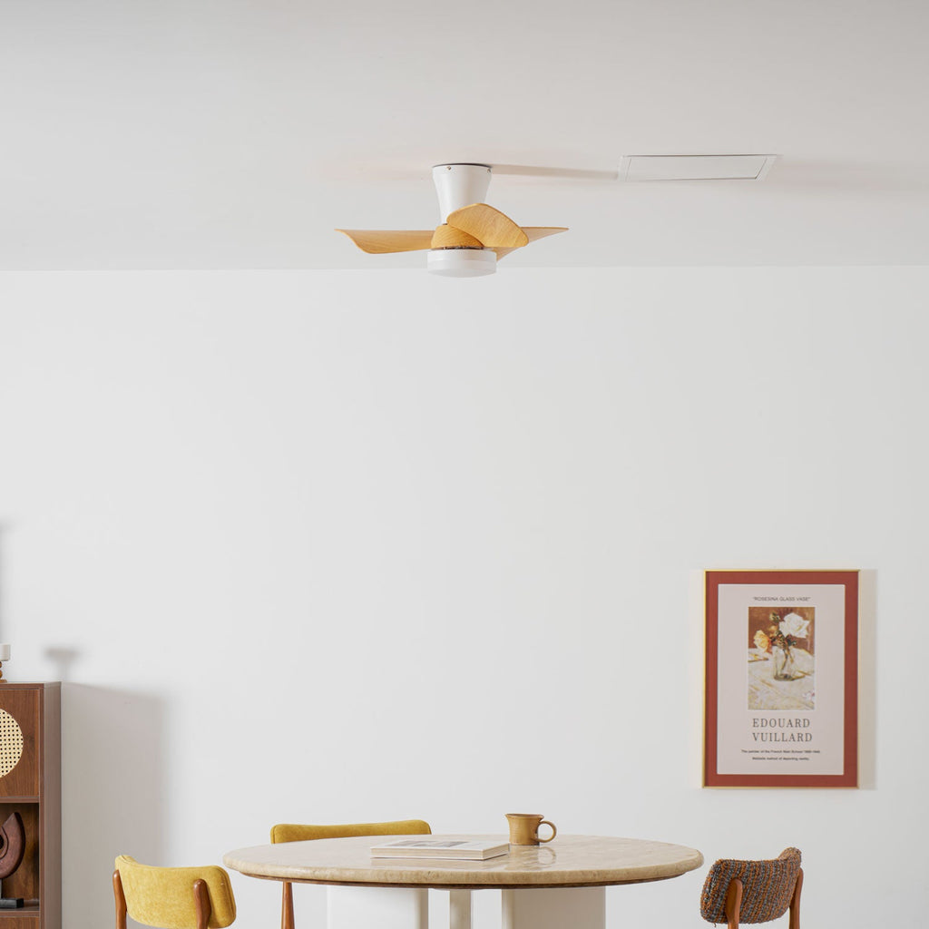 Calix Walnut Woodgrain Ceiling Fan Light