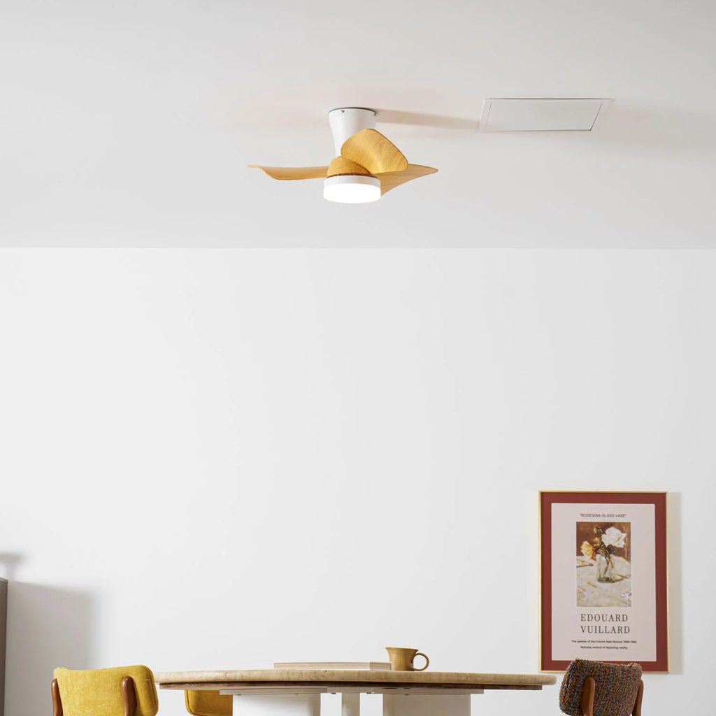 Calix Walnut Woodgrain Ceiling Fan Light