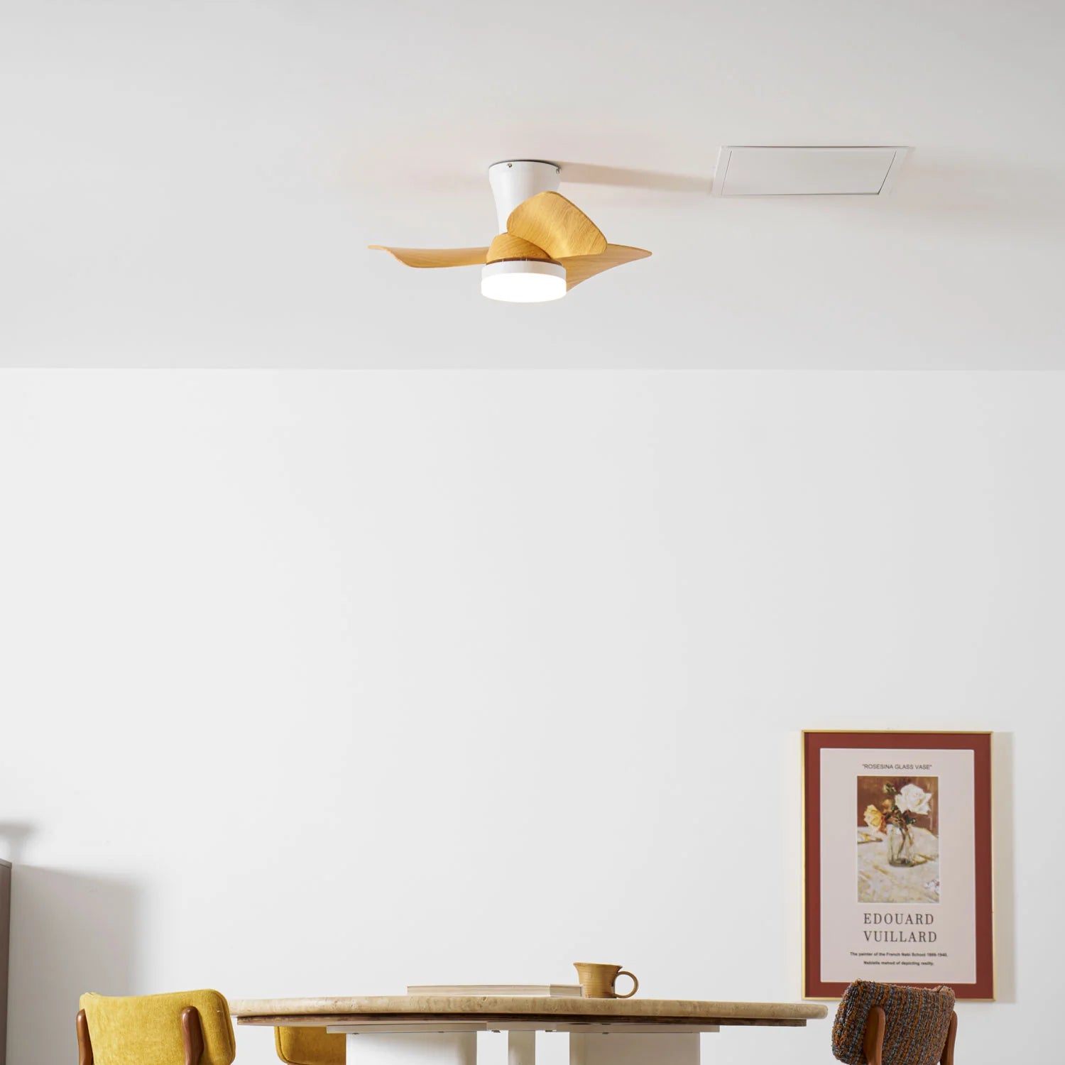 Calix Walnut Woodgrain Ceiling Fan Light