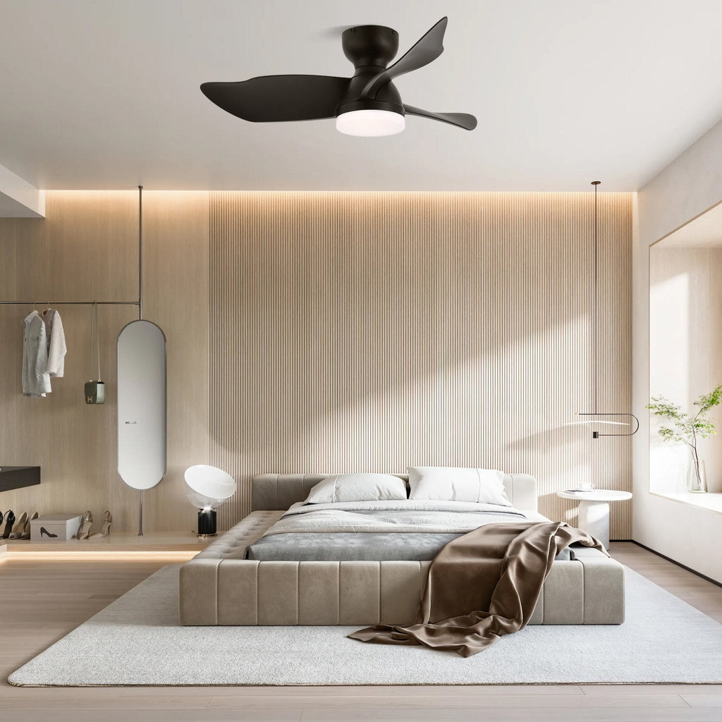 Calix Walnut Woodgrain Ceiling Fan Light