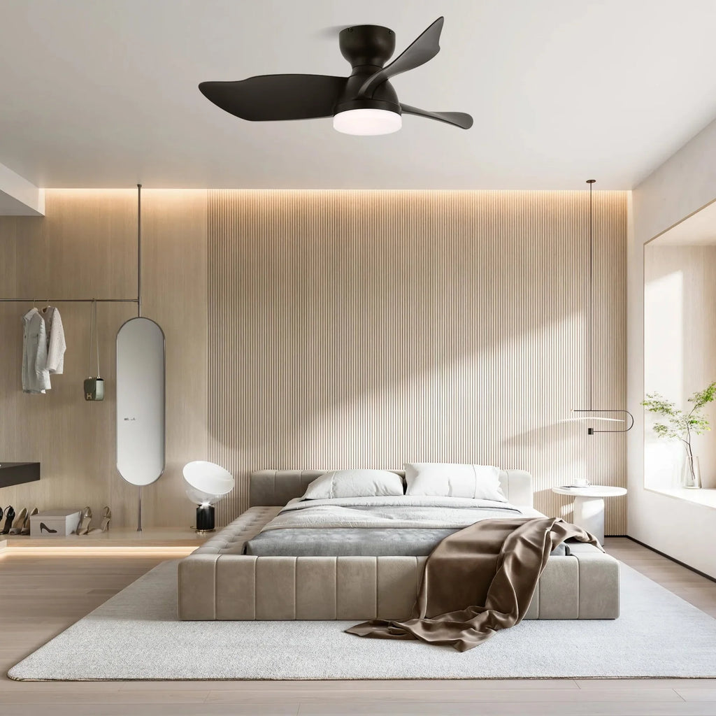 Calix Walnut Woodgrain Ceiling Fan Light