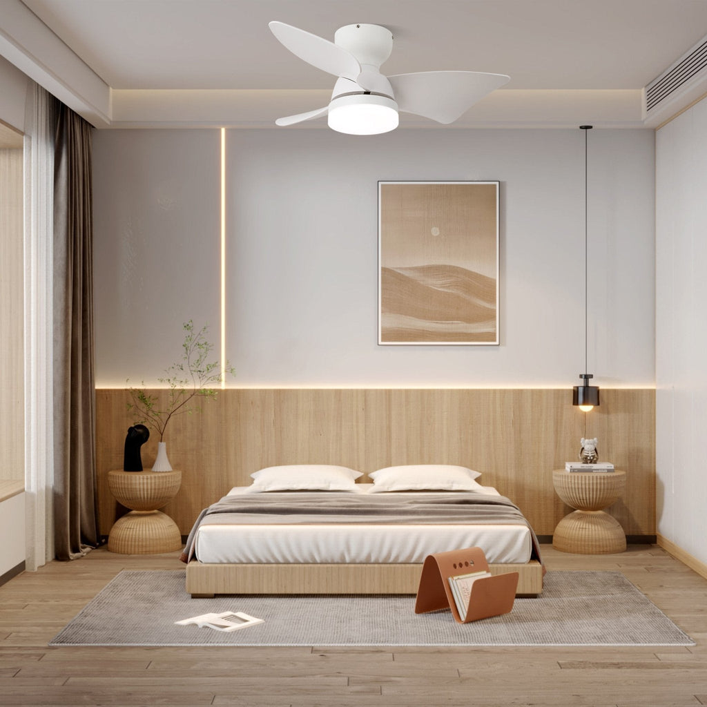 Calix Walnut Woodgrain Ceiling Fan Light