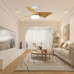Calix Walnut Woodgrain Ceiling Fan Light