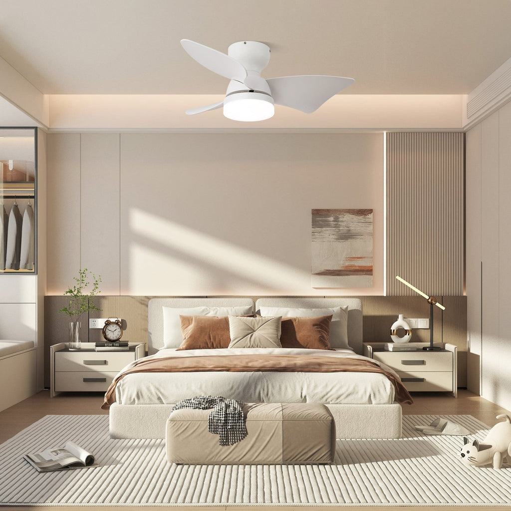 Calix Walnut Woodgrain Ceiling Fan Light