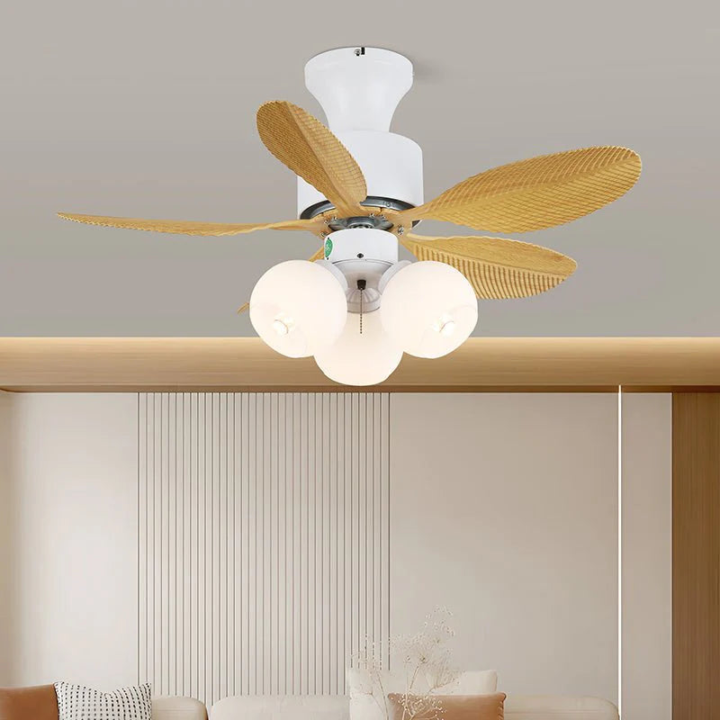 Candy Breeze Colorful Petal Glass Ceiling Fan Light
