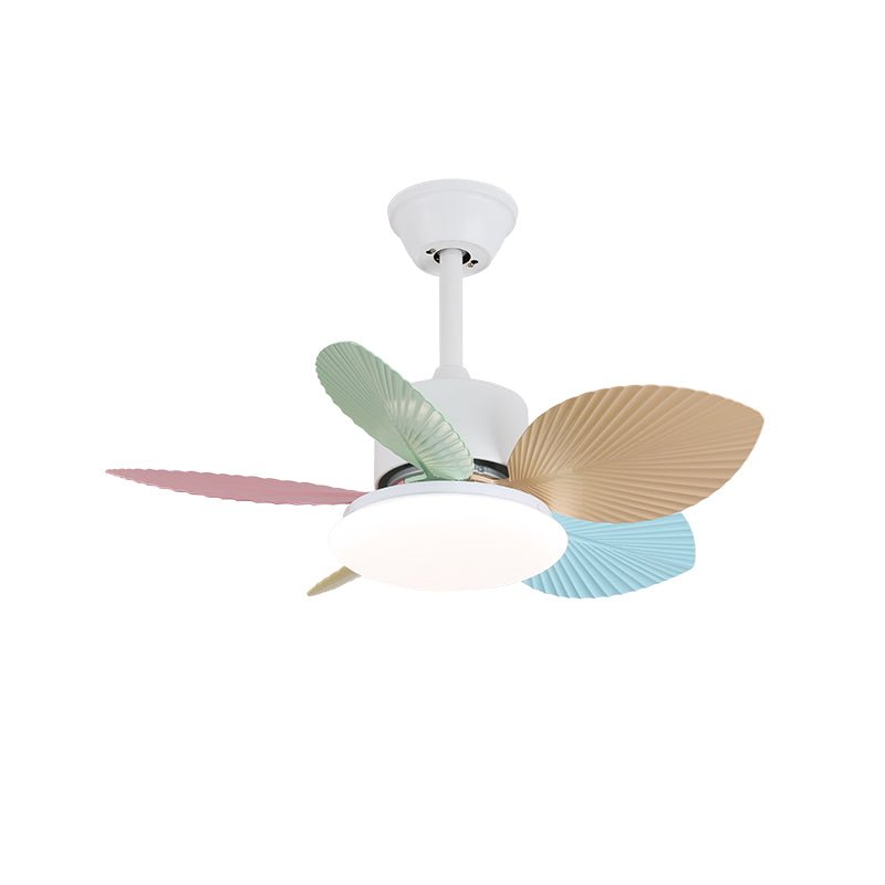 Candy Breeze Colorful Petal Glass Ceiling Fan Light