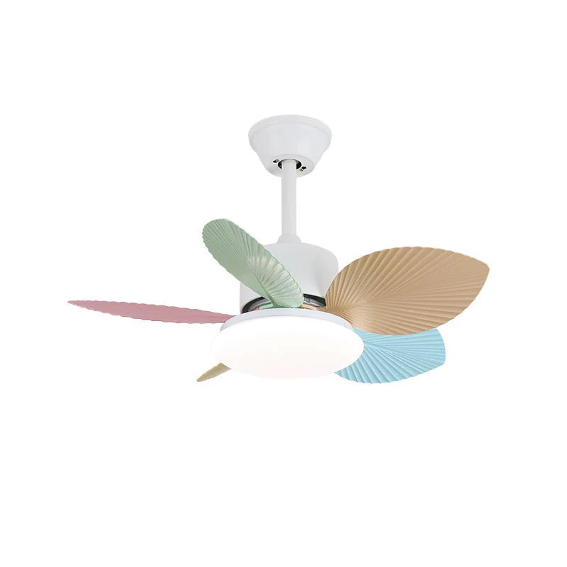 Candy Breeze Colorful Petal Glass Ceiling Fan Light