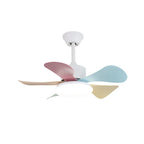 Candy Breeze Colorful Petal Glass Ceiling Fan Light