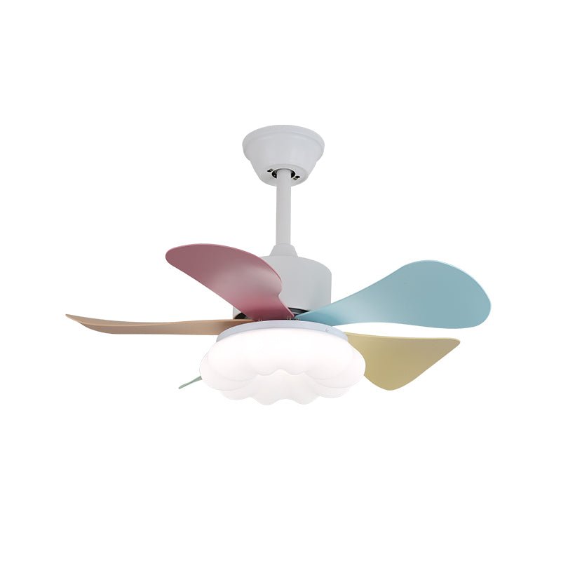 Candy Breeze Colorful Petal Glass Ceiling Fan Light