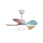 Candy Breeze Colorful Petal Glass Ceiling Fan Light