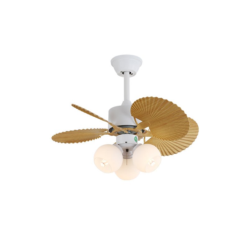Candy Breeze Colorful Petal Glass Ceiling Fan Light