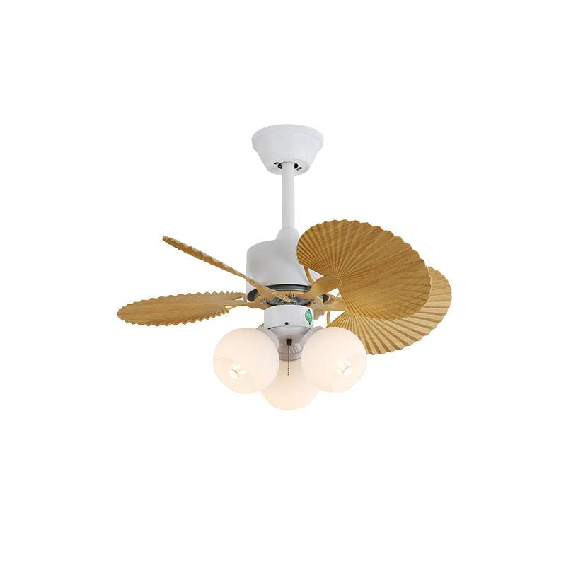 Candy Breeze Colorful Petal Glass Ceiling Fan Light