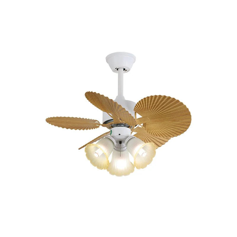 Candy Breeze Colorful Petal Glass Ceiling Fan Light