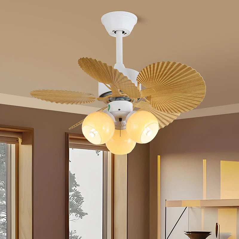 Candy Breeze Colorful Petal Glass Ceiling Fan Light
