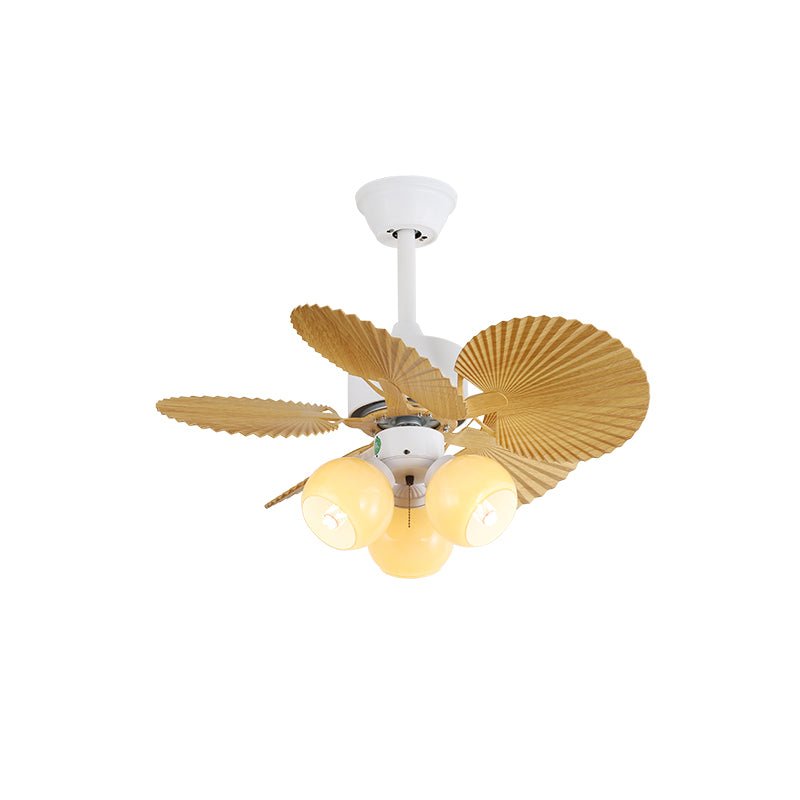 Candy Breeze Colorful Petal Glass Ceiling Fan Light