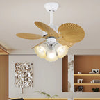 Candy Breeze Colorful Petal Glass Ceiling Fan Light