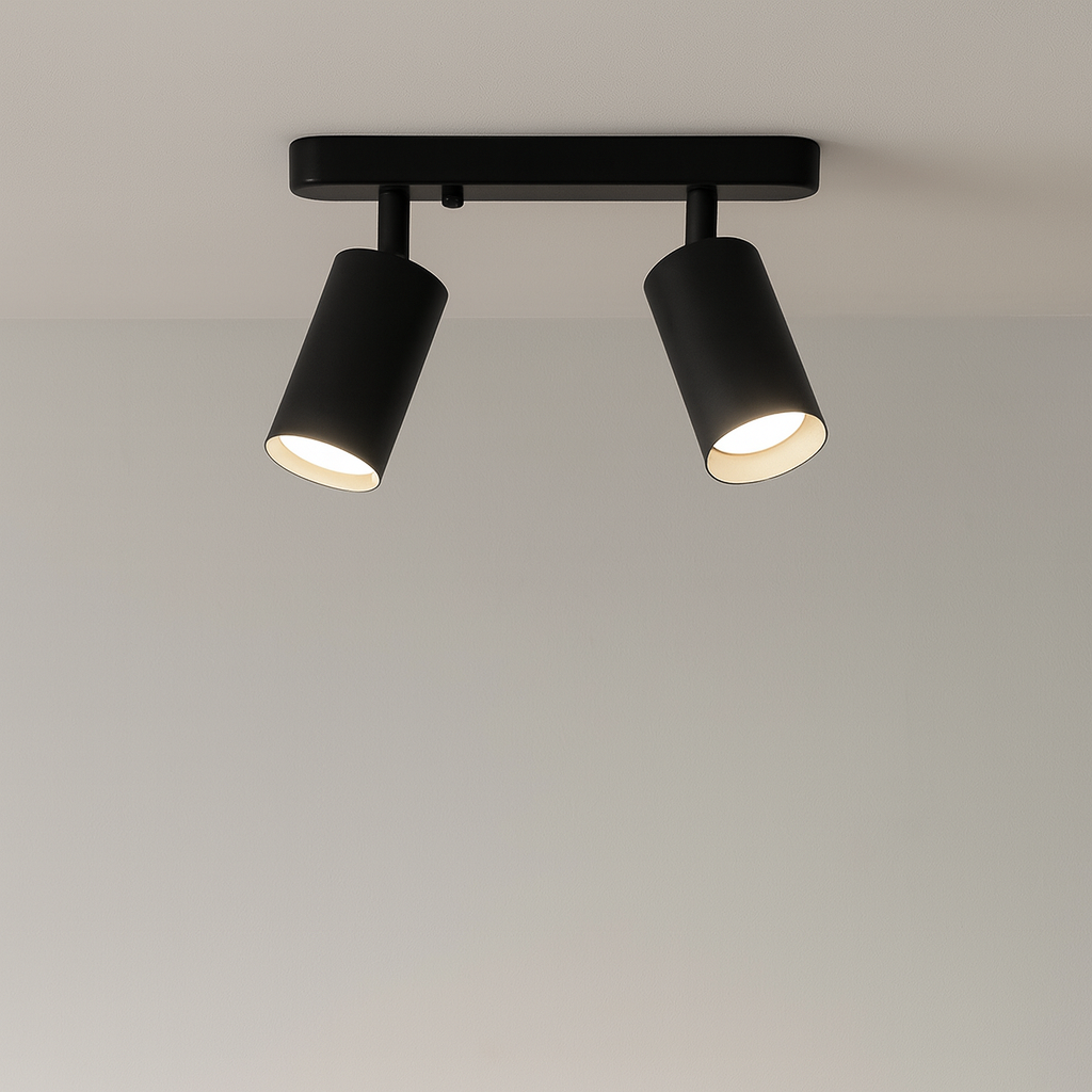 Rotatable 2 Head Spot Ceiling Light