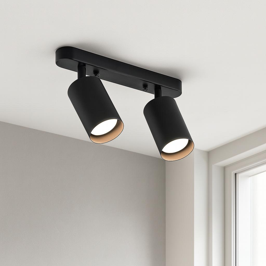 Rotatable 2 Head Spot Ceiling Light