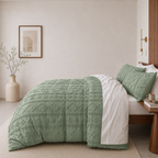 Tufted comforter detail, Purple