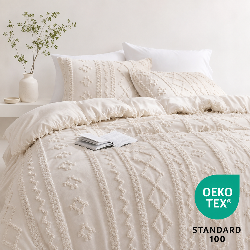 Tufted comforter detail, Ivory