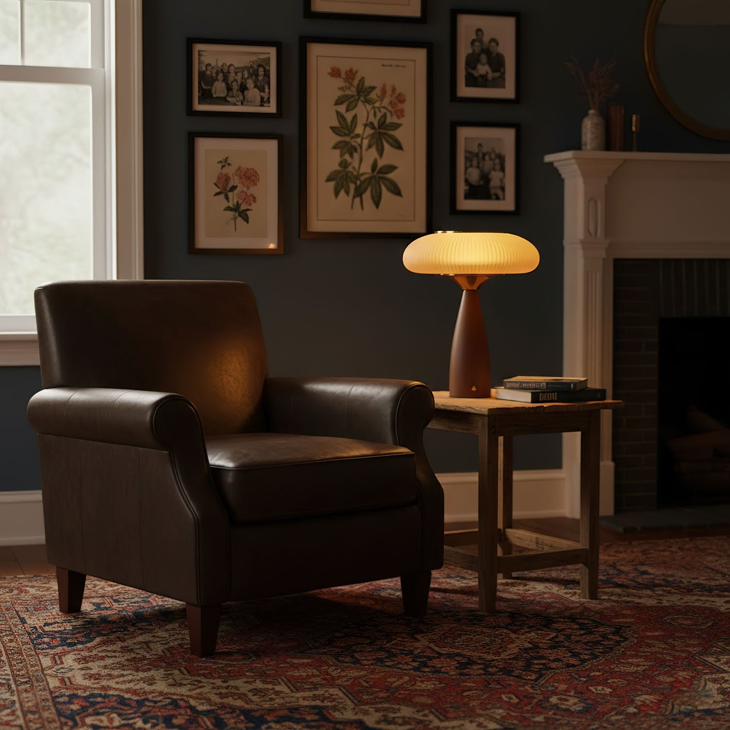 Cielo Arc Wood Table Lamp