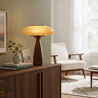 Cielo Arc Wood Table Lamp
