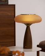 Cielo Arc Wood Table Lamp