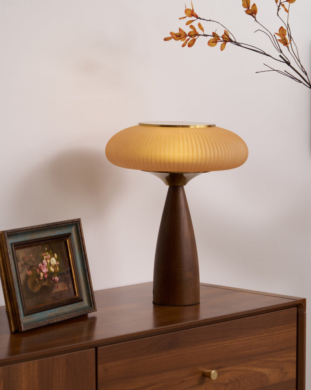 Cielo Arc Wood Table Lamp