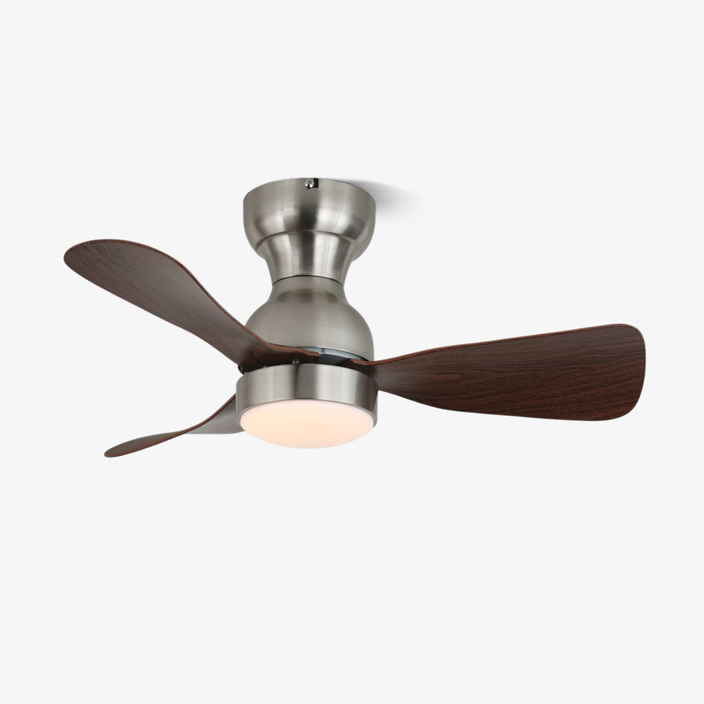 Civico Spin Designer Walnut Ceiling Fan Light